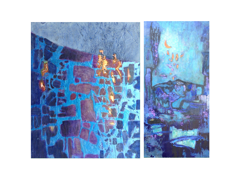 Blue Pair Majie Paintings
